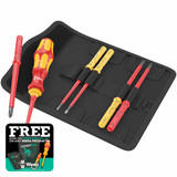 Wera 05006600001 Kraftform Kompakt VDE Interchangeable Screwdriver Set, Universal Tool Finder
