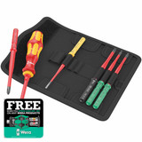 Wera 05006603001 Kraftform Kompakt VDE Extra Slim Interchangeable Screwdriver Set