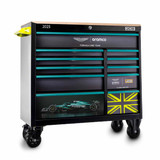 JCB JCBAMF1RCBB Limited Edition Aston Martin Formula One® Team Drawer Roller Cabinet with Hardwood Worktop
