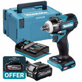 Makita TW004GD202 40V Max XGT Brushless 1/2" Impact Wrench with 2x 2.5Ah Batteries