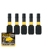 DeWalt DT7384T-QZ T30 Extreme FLEXTORQ 25mm Screwdriver Bits (5 Pack)