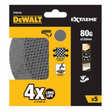 DeWalt DTM3103-QZ Extreme ROS 125mm Sanding Disc Sheet 80G (5 Pack)