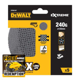 DeWalt DTM3107-QZ Extreme ROS 125mm Sanding Disc Sheet 240G (5 Pack)