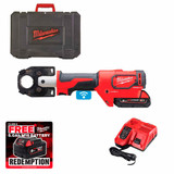 Milwaukee M18 HCCT-201C L Set Force Logic™ Hydraulic 53 KN Cable Crimper with 1 x 2.0Ah Battery
