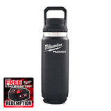 Milwaukee 4932493466 Packout Thermos Bottle with Chug Lid, Black 710ml