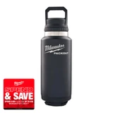 Milwaukee 49324934678 Packout Thermos Bottle with Chug Lid, Black 1065ml