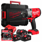 Milwaukee M18FHIW2F12-503X 18V Fuel 1/2" High Torque Impact Wrench with Friction Ring