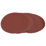 Draper 93422 Hook and Loop Aluminium Oxide Sanding Discs, 180mm, 80 Grit (5 Pack)