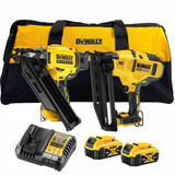 DeWalt DCK246P2-GB 18V XR Brushless Nailer Twin Kit DCN930/DCN660N with 2x 5.0Ah Batteries & Bag