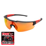 Milwaukee 4932498548 Enhanced Safety Glasses Red Mirrored