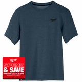 Milwaukee 4932492974 Hybrid Short Sleeve T-Shirt Colour, Blue (Size M)