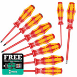 Wera 05133355001 160I/162I/167I/9 Vde Screwdriver Set Sl/Ph/Tx Kraftform Plus (9 Pieces)