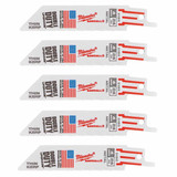 Milwaukee 48475185 SAWZALL Reciprocating Saw Thin Kerf Blade 100mm x 24TPI (5 Pack)