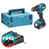 Makita DHP490STJ Combi Drill Kit with 1× 5.0Ah Batteries, Charger & Makpac Case