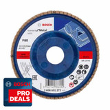 Bosch 2608601272 X431 Flap Disc Standard for Metal 115mm x 22.23mm 80 Grit