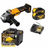 DeWalt DCG407M2 18V Cordless 125mm Brushless Angle Grinder with 2x 4.0Ah Battery, Charger & Case