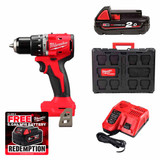 Milwaukee M18 BLPDCR-201X 18V Compact Brushless Percussion Drill with 2.0Ah Battery, Fast Charger & Packout Case