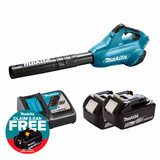 Makita DUB362Z LXT Twin 18V Brushless Blower with 2x 5.0Ah Batteries & Fast Charger