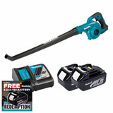 Makita DUB186Z LXT 18V Cordless Blower with 2x 3.0Ah Batteries & Fast Charger