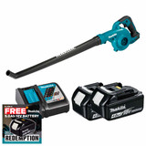 Makita DUB186Z LXT 18V Cordless Blower with 2x 4.0Ah Batteries & Fast Charger