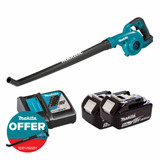 Makita DUB186Z LXT 18V Cordless Blower with 2x 5.0Ah Batteries & Fast Charger
