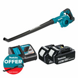 Makita DUB186Z LXT 18V Cordless Blower with 2x 6.0Ah Batteries & Fast Charger