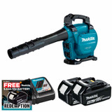 Makita DUB363 Twin 18V LXT Brushless Cordless Blower / Vacuum with 2x 4.0Ah Batteries & Fast Charger