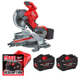 Milwaukee M18FMS254-122 18V Fuel 254mm Mitre Saw with 2x 12.0Ah Batteries & Fast Charger