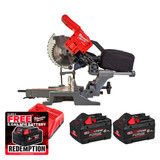 Milwaukee M18FMS190-802 18V FUEL™ 190mm Mitre Saw with 2x 8.0Ah Batteries & Fast Charger