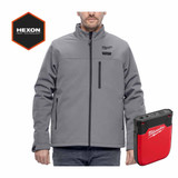Milwaukee M12HJGR6-0 12V HEXON Grey Heated Jacket with Heated Gear Power Source