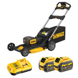 DeWalt DCMWP134T2 Twin 18V XR Next Generation 48cm Brushless Push Lawn Mower with 2x 6.0Ah FlexVolt Batteries & Charger