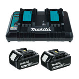 Makita DC18RD 18V LXT Twin Port Charger with 2x 6.0Ah Batteries