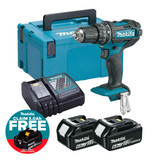 Makita DHP482Z LXT 18V Combi Drill with 2 x 6.0Ah Batteries