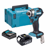 Makita DTD173Z 18V Brushless Impact Driver with 1x 3.0Ah Battery, Charger & Makpac Carry Case