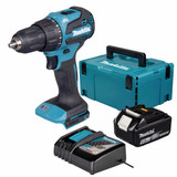 Makita DHP490Z 18V LXT Brushless Combi Drill with 1x 6.0Ah Battery, Charger & Makpac Carry Case