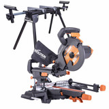Evolution R210SMS+ 210mm Pro Multi Material Sliding Mitre Saw with Stand 1500W 240V