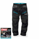 Makita MK303M Vector Stretch Trousers Black (Size W38xL33)