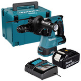 Makita DHR243Z 18V LXT 24mm Brushless SDS+ Rotary Hammer with 1x 5.0Ah Battery, Charger and Makpac Carry Case