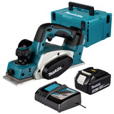 Makita DKP180Z LXT 18V Cordless 82mm Planer with 1x 4.0Ah Battery, Charger and Makpac Carry Case