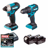 Makita DLX2539ST 18V LXT Combo Kit with 2x 5.0Ah Batteries