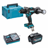 Makita HP001GZ 40V Max XGT Brushless Combi Drill with 1x 5.0Ah Battery, Charger and Makpac Carry Case