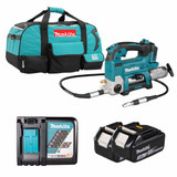 Makita DGP180Z LXT 18V Grease Gun with 2x 3.0Ah Batteries, Charger and Heavy Duty Tool Bag