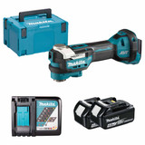 Makita DTM52Z LXT 18V Brushless Multi-Tool with 2x 4.0Ah Batteries, Charger and Makpac Carry Case