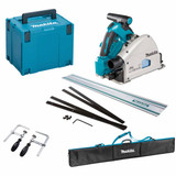 Makita DSP600ZJ Twin 18V LXT 165mm Cordless Plunge Saw with 1m Guide Rail, Accessories and Makpac Carry Case (Body Only)