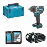 Makita DTW700Z 18V Brushless 1/2" Impact Wrench with 2x 6.0Ah Batteries, Charger and Makpac Carry Case