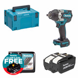 Makita DTW700Z 18V Brushless 1/2" Impact Wrench with 2x 12.0Ah Batteries, Charger and Makpac Carry Case
