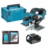 Makita DKP181Z LXT 18V Brushless 82mm Planer with 1x 6.0Ah Battery, Charger and Makpac Carry Case
