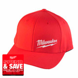 Milwaukee BCSRDLXL Baseball Cap, Red (L / XL)