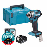 Makita DTD173Z 18V Brushless Impact Driver with 1x 5.0Ah Battery, Charger & Makpac Carry Case