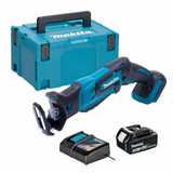 Makita DJR185Z 18V Cordless Mini Reciprocating Saw with 1x 4.0Ah Battery, Charger and Makpac Carry Case